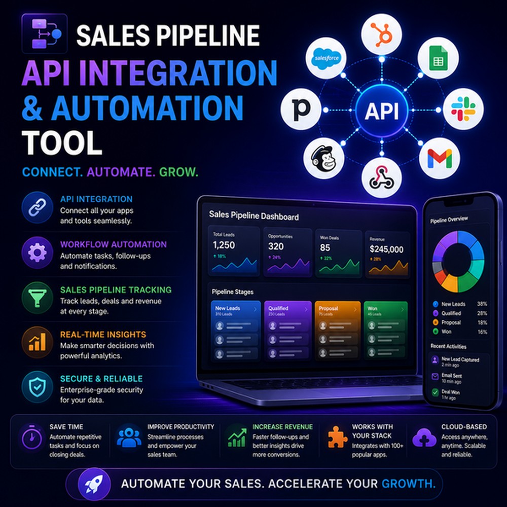Sales Pipeline API Integration & Automation Tool preview